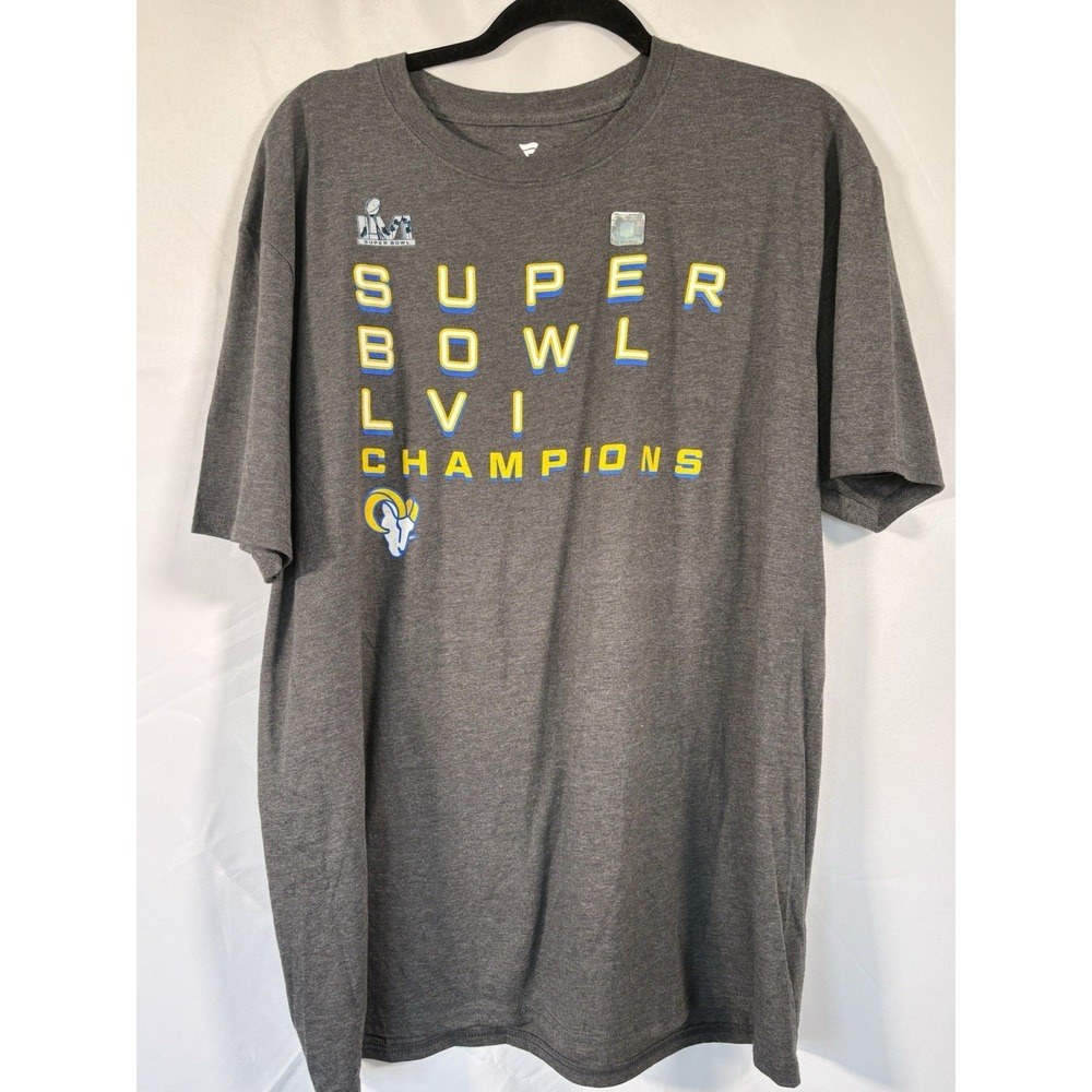 Fanatics T Shirt Size xl Super Bowl LVI champions los angeles Rams new